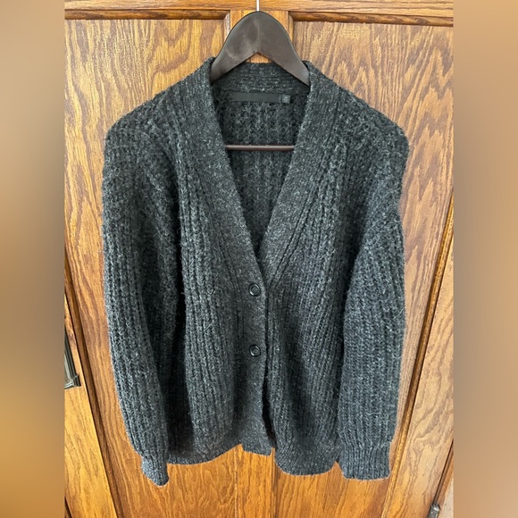 Jenni Kayne Baby Alpaca Oversized Cocoon Cardigan Sweater XS Black VGUC - Picture 1 of 10